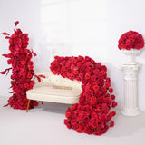 Red Series Rose Flower Row Decoration Table Sofa Runner Wedding Floral Arrangement Accessories Event Party Supplies A875206