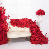 Red Series Rose Flower Row Decoration Table Sofa Runner Wedding Floral Arrangement Accessories Event Party Supplies A875206